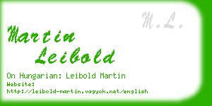 martin leibold business card